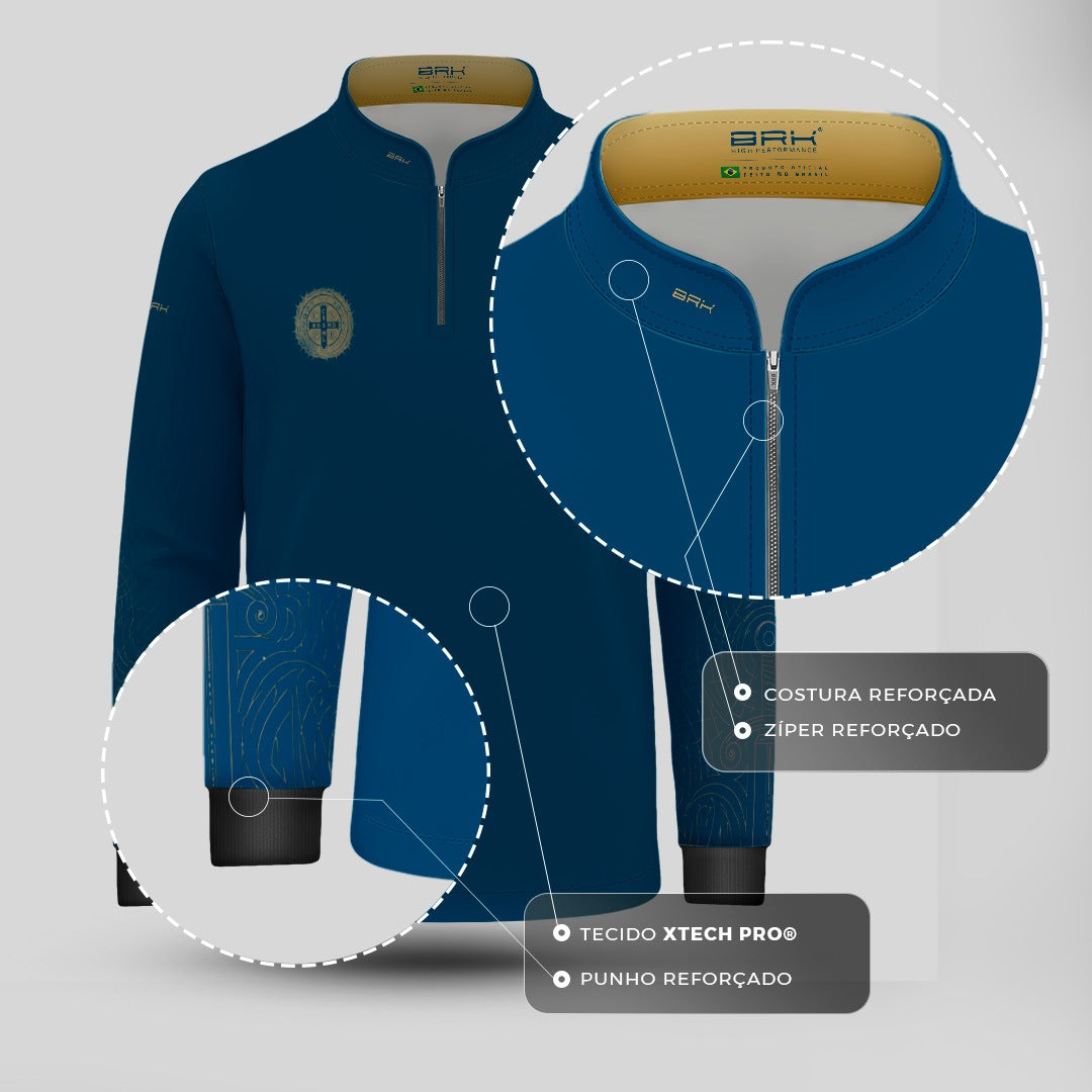 Camisa Agro Infantil Brk São Bento Medalha Dourada com Proteção UV50+