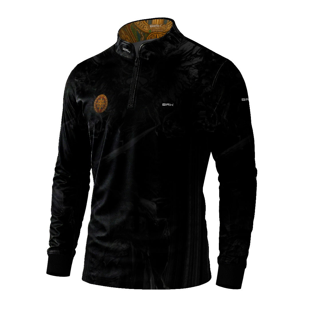 Camisa Agro Brk São Bento Vitral Preta com Proteção UV50+