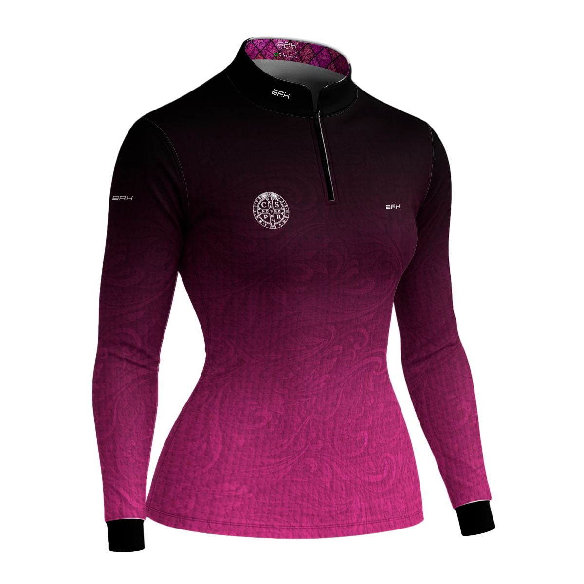 Camisa Agro Feminina Brk São Bento Vitral Rosa com Proteção UV50+