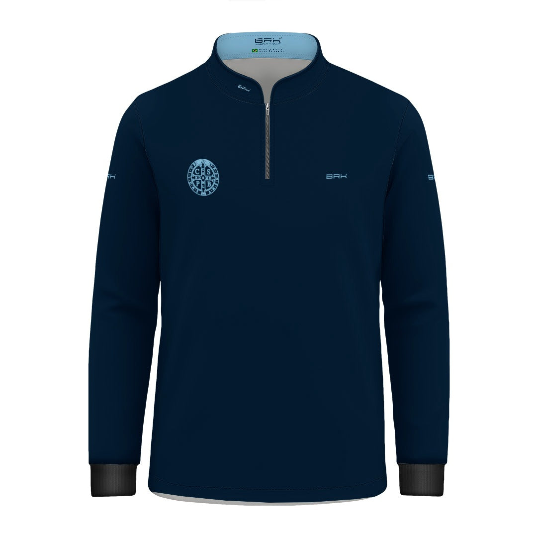 Camisa Agro Infantil Brk São Bento Vitral Azul com Proteção UV50+