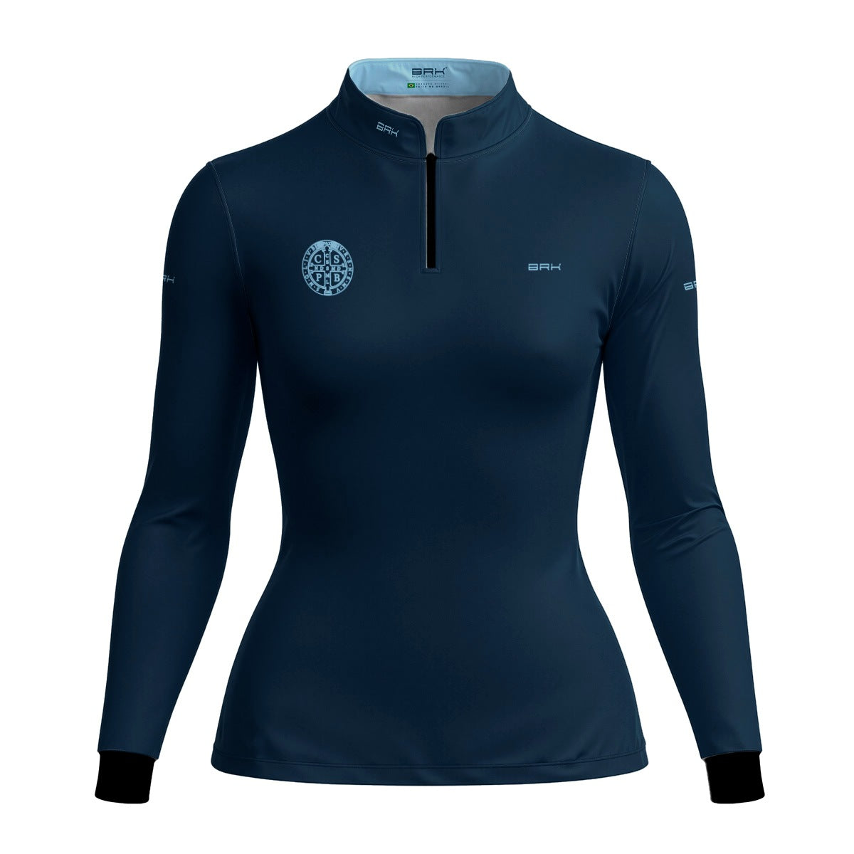 Camisa Agro Feminina Brk São Bento Vitral Azul com Proteção UV50+