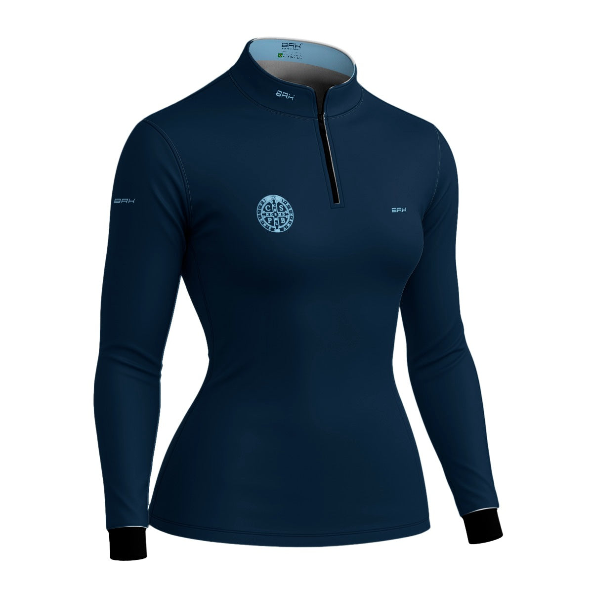 Camisa Agro Feminina Brk São Bento Vitral Azul com Proteção UV50+