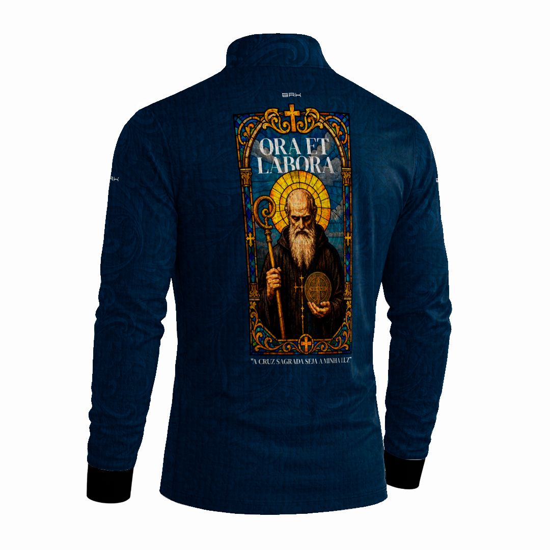 Camisa Agro Brk São Bento Vitral Azul com Proteção UV50+