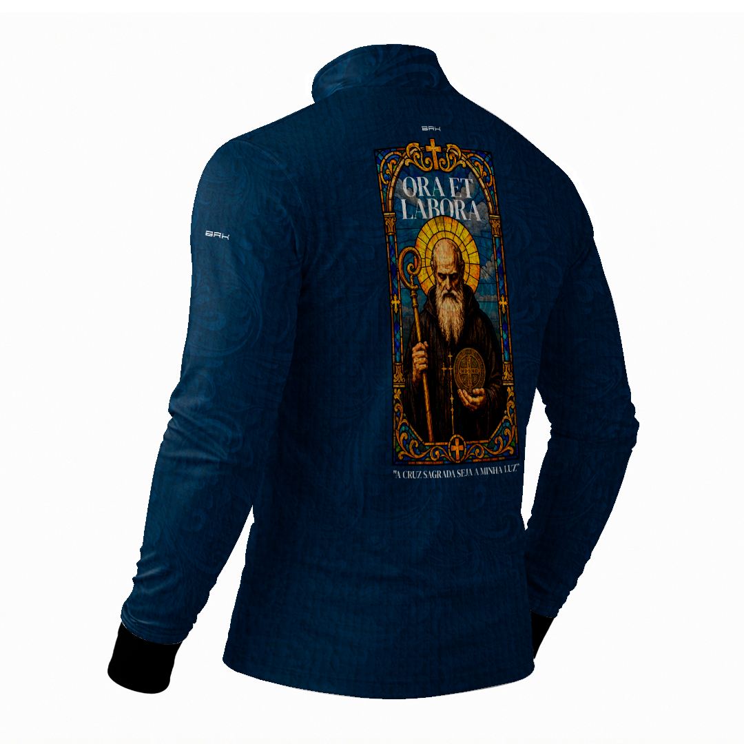 Camisa Agro Brk São Bento Vitral Azul com Proteção UV50+