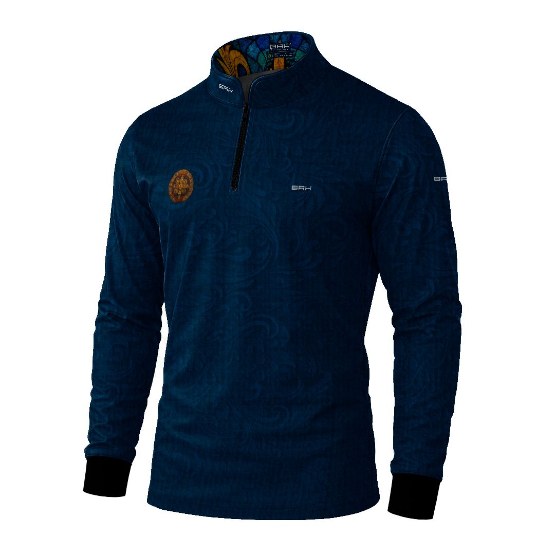 Camisa Agro Brk São Bento Vitral Azul com Proteção UV50+