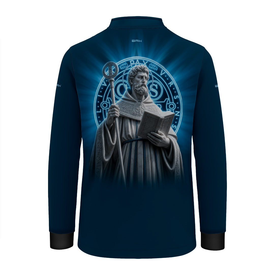 Camisa Agro Infantil Brk São Bento Azul com Proteção UV50+