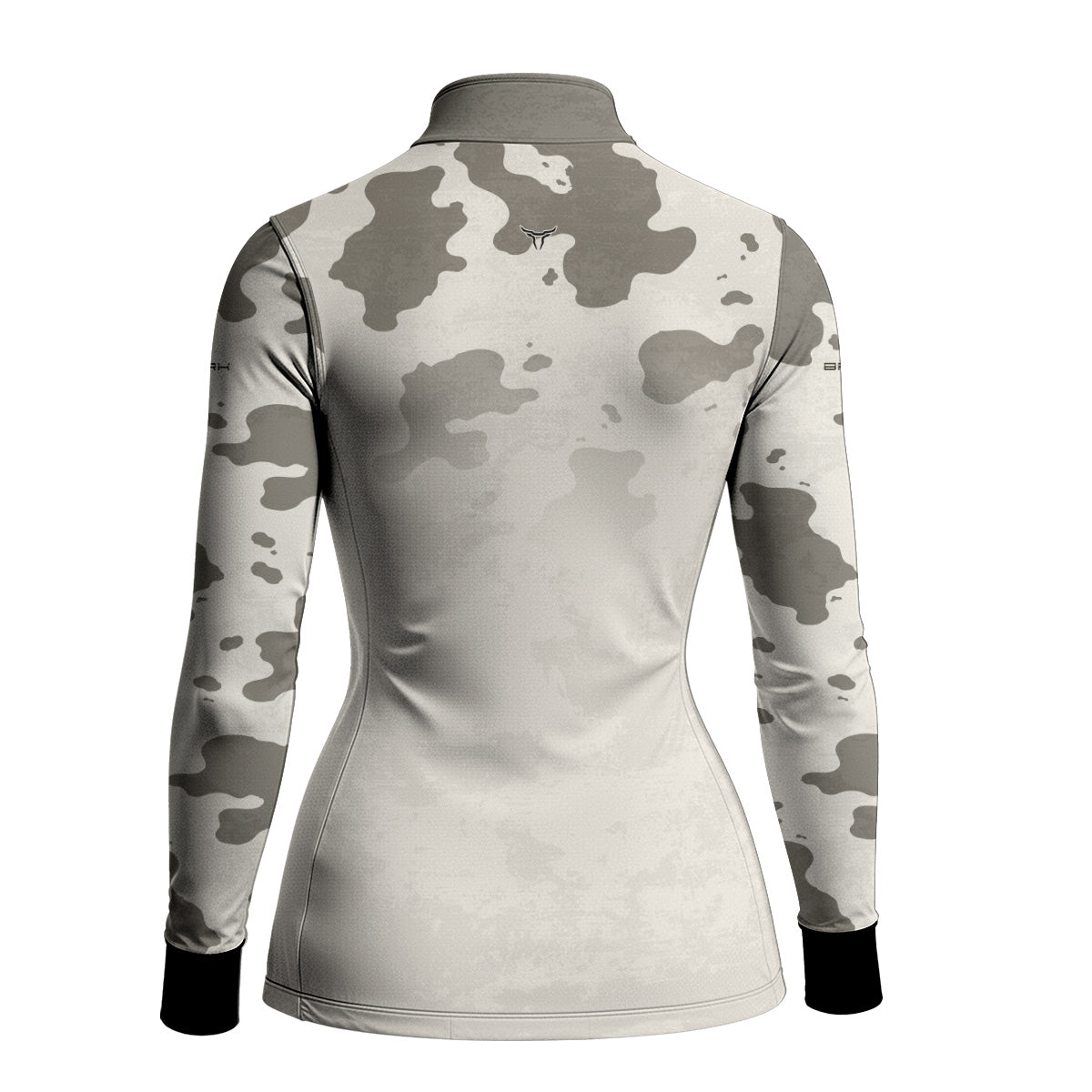 Camisa Agro Feminina Brk Camuflado Cow Print Areia com Proteção Solar UV50+