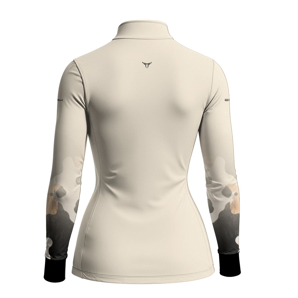 Camisa Agro Feminina Brk Camuflado Cow Print Bege com Proteção Solar UV50+