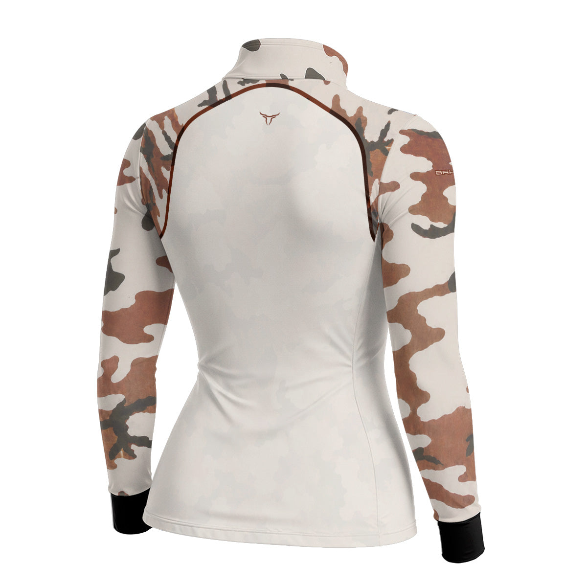 Camisa Agro Feminina Brk Camuflado Cow Print Creme Claro com Proteção Solar UV50+