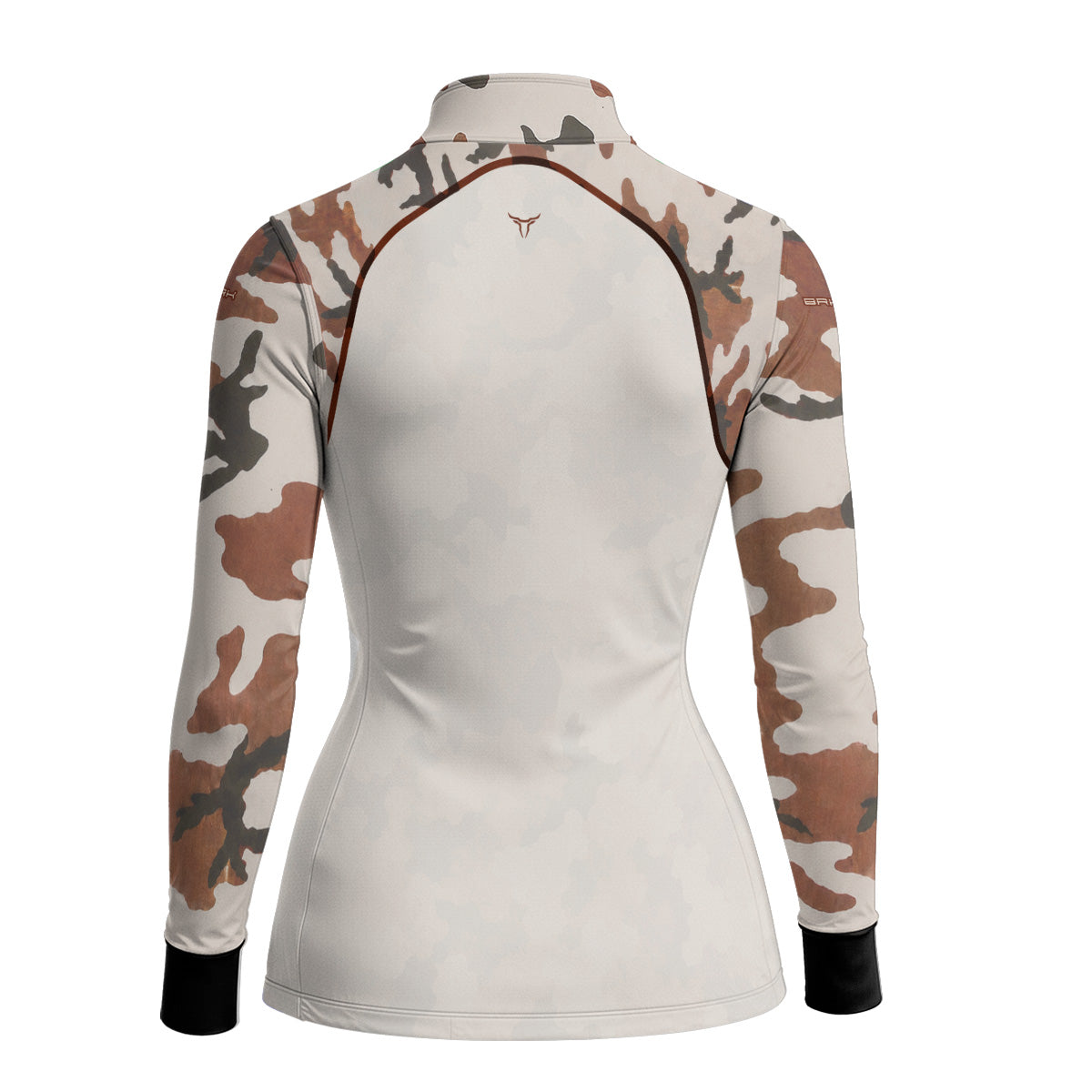 Camisa Agro Feminina Brk Camuflado Cow Print Creme Claro com Proteção Solar UV50+