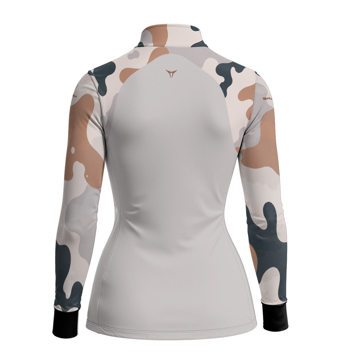 Camisa Agro Feminina Brk Camuflado Cow Print Cinza com Proteção Solar UV50