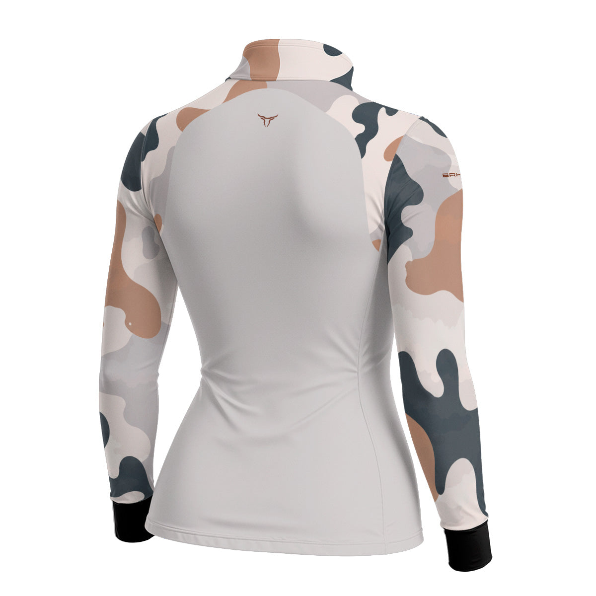 Camisa Agro Feminina Brk Camuflado Cow Print Cinza com Proteção Solar UV50