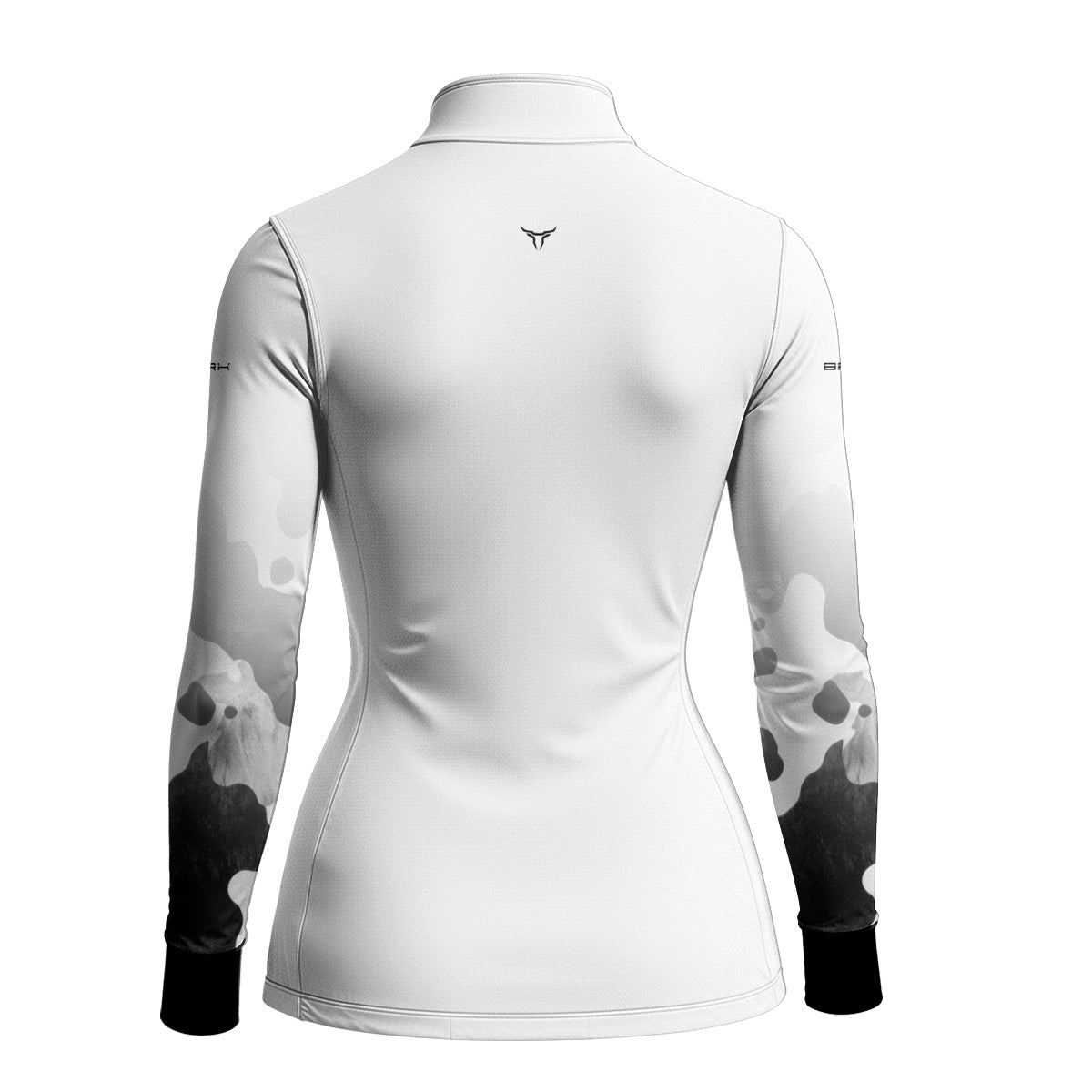 Camisa Agro Feminina Brk Camuflado Cow Print Preto e Branco com Proteção Solar UV50+