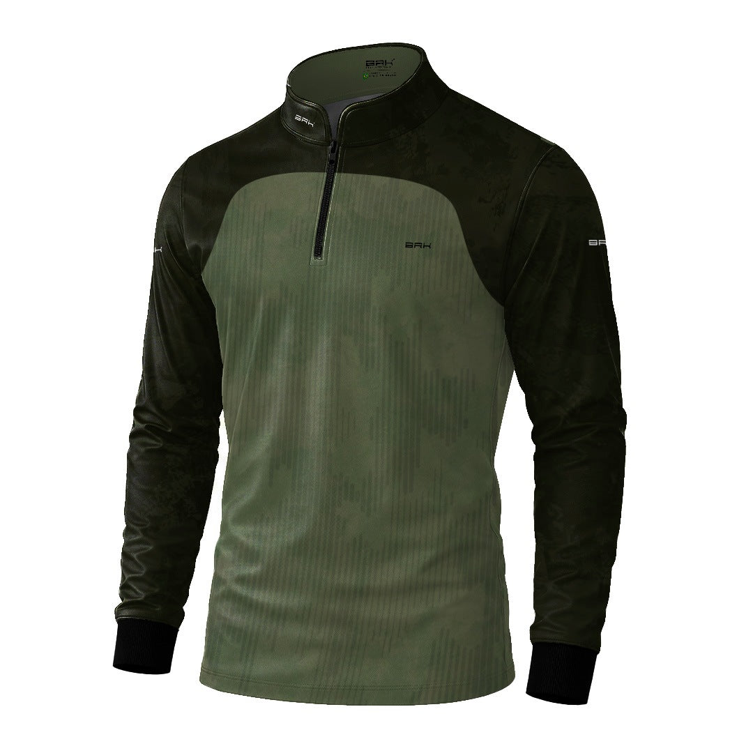 Camisa Agro Brk Dia dos Pais Tradição do Agro Verde Militar com Proteção Solar UV50+ - Brk Agro