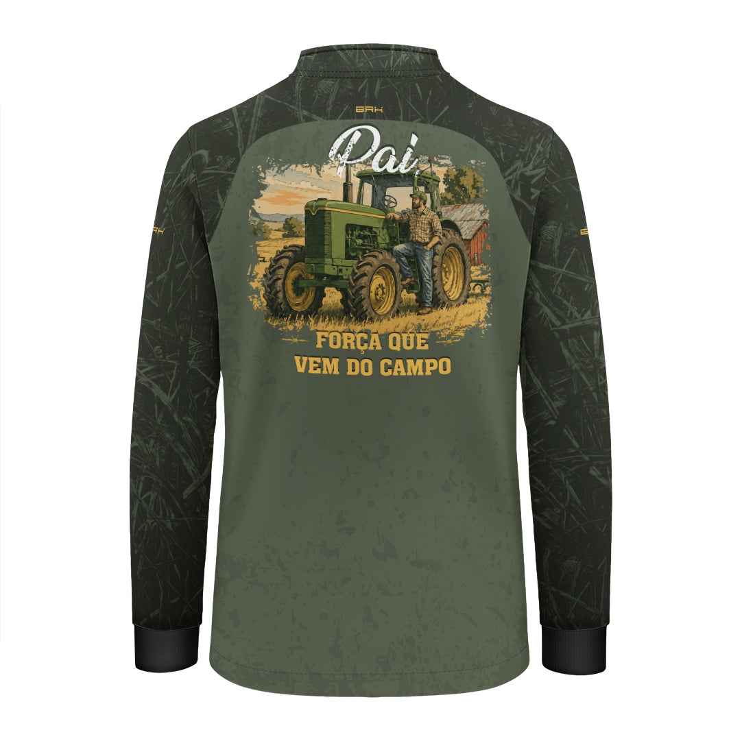 Camisa Infantil Dia dos Pais Força que Vem do Campo com UV50
