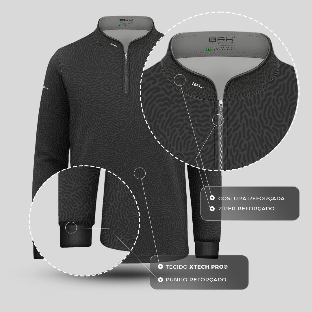 Camisa Infantil Dia dos Pais Agro de Pai Preta para Filho com UV50