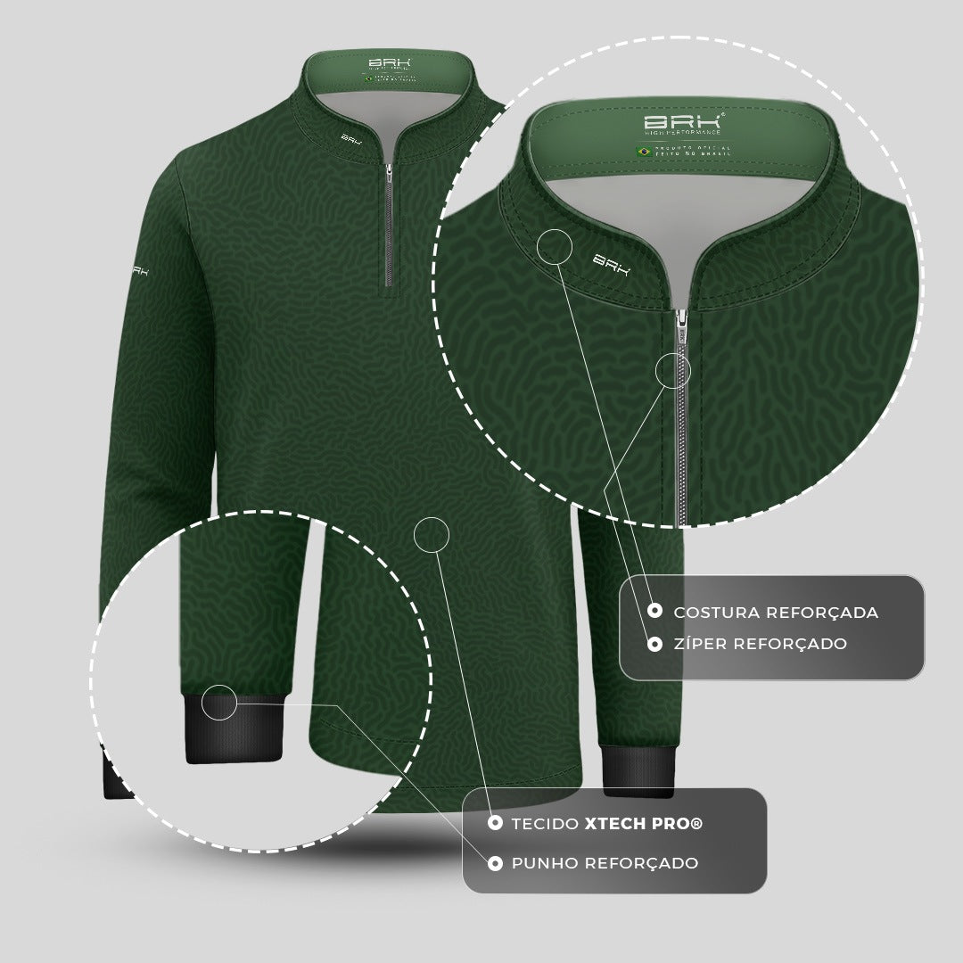 Camisa Infantil Dia dos Pais Agro de Pai Verde para Filho com UV50