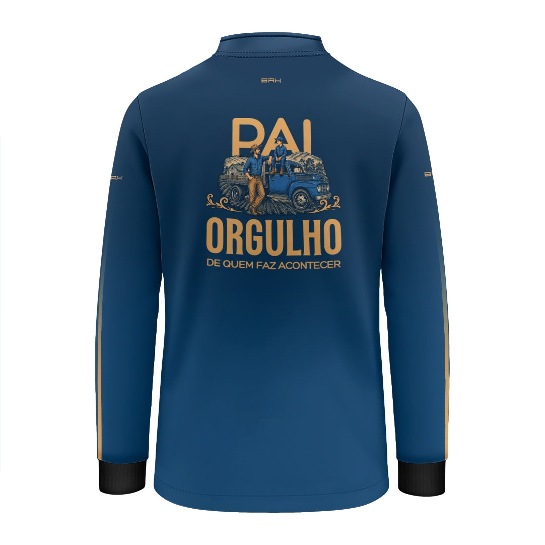 Camisa Infantil Dia dos Pais Orgulho de Quem Faz Acontecer com UV50