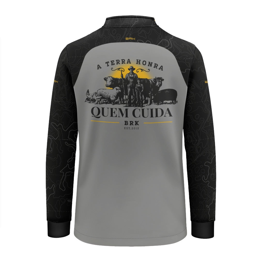 Camisa Infantil Dia dos Pais A Terra Honra Quem Cuida com UV50
