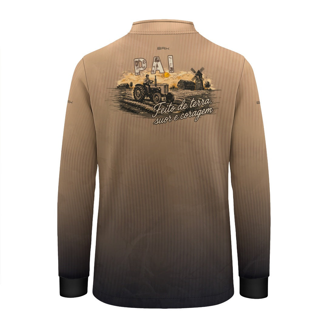 Camisa Infantil Dia dos Pais Terra Suor e Coragem com UV50