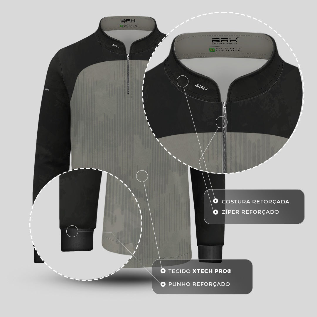 Camisa Infantil Dia dos Pais Tradição do Agro Cinza com UV50
