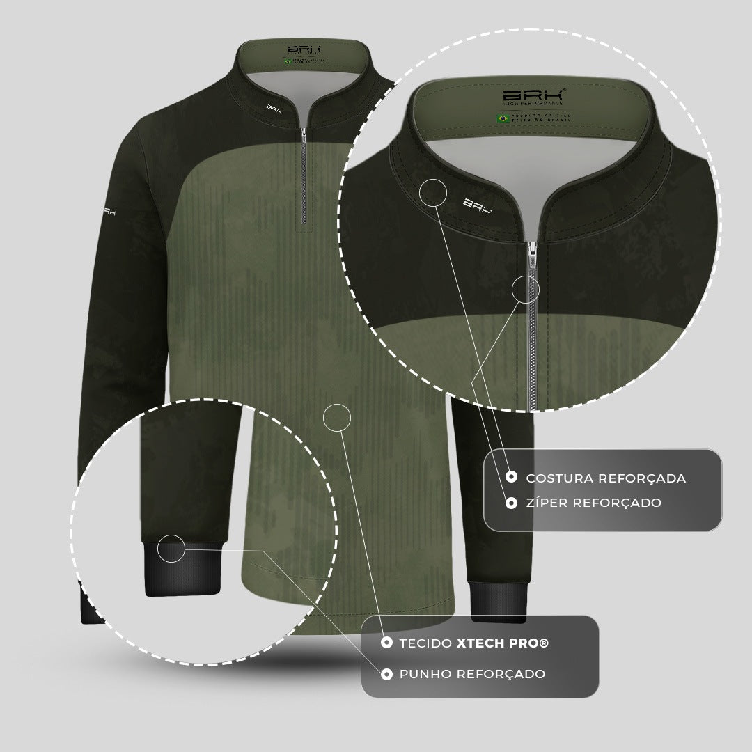 Camisa Infantil Dia dos Pais Tradição do Agro Verde com UV50