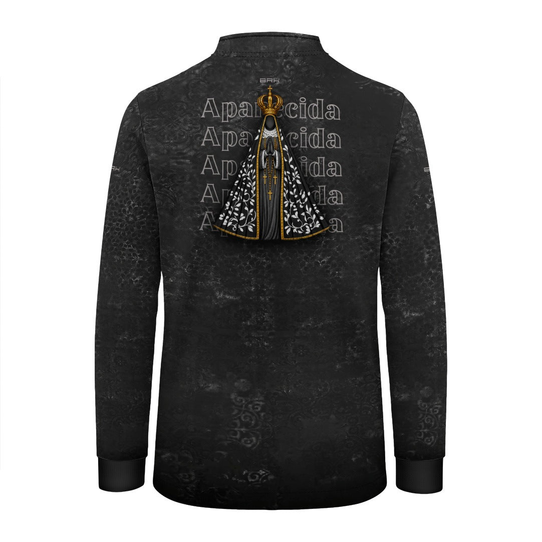 Camisa Infantil Nossa Senhora Aparecida Essence Preta com UV50