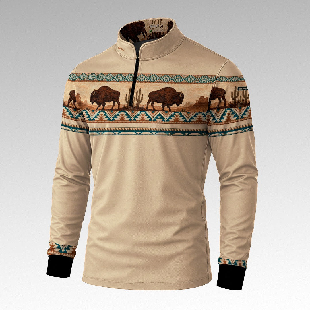 Camisa Búfalos Branco Apache com UV50