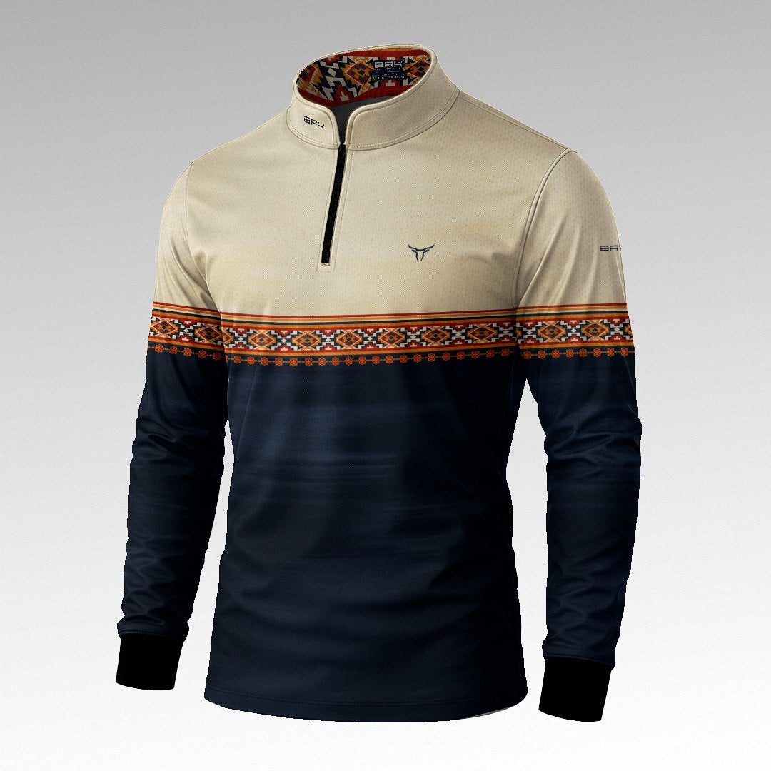 Camisa Apache Bege Azul com UV50