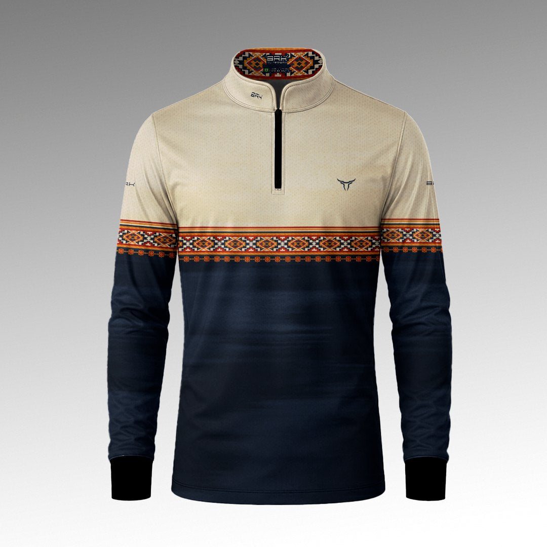 Camisa Apache Bege Azul com UV50
