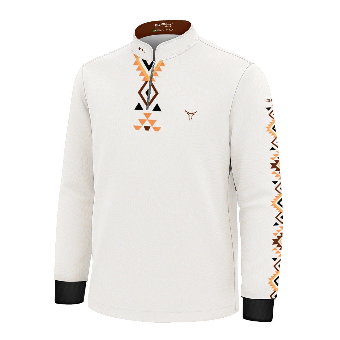 Camisa Infantil Branca Longhorn Apache com UV50 - Brk Agro