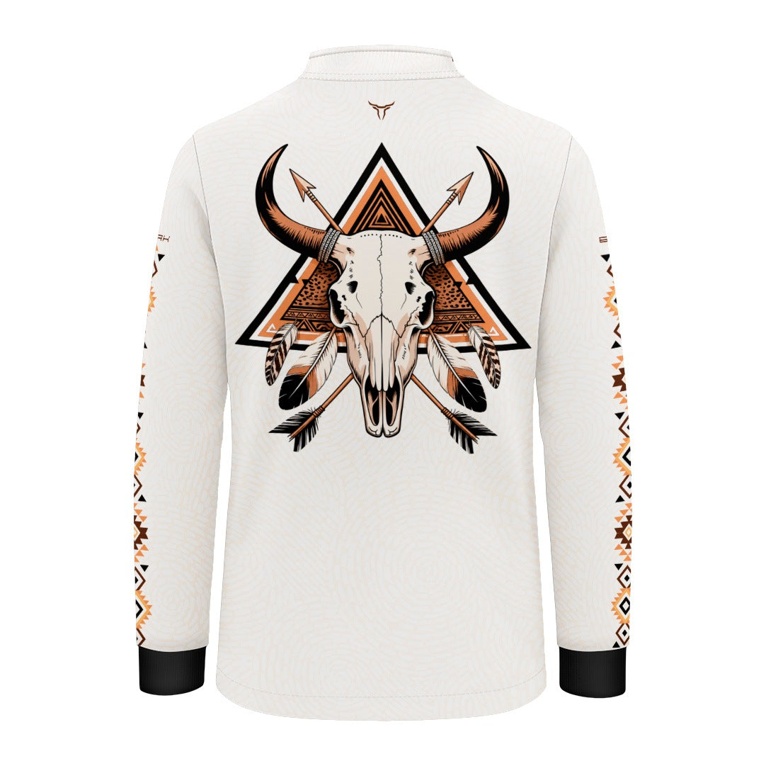 Camisa Infantil Branca Longhorn Apache com UV50
