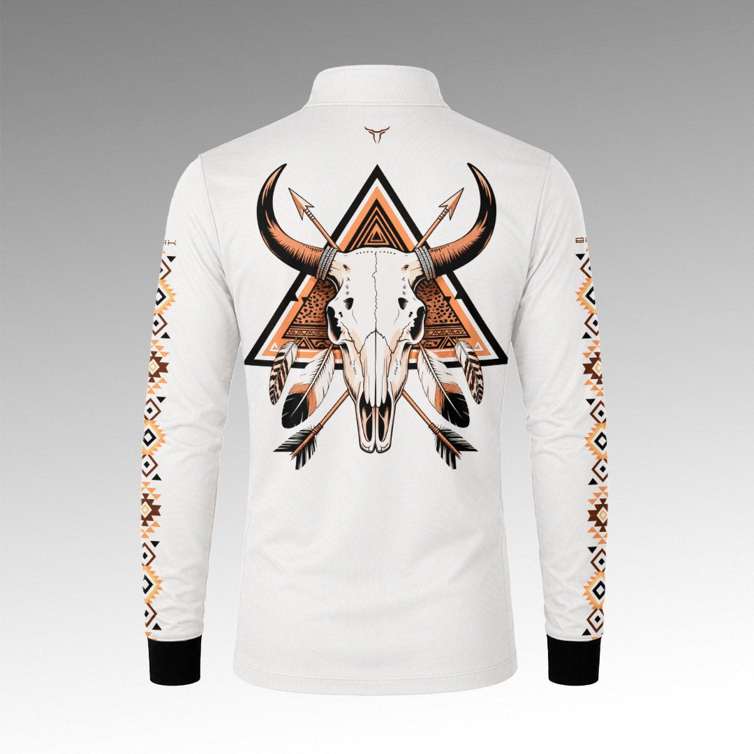 Camisa Apache Branca Longhorn com UV50 - Brk Agro