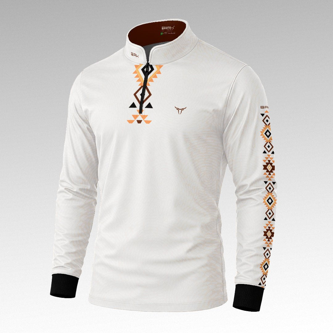 Camisa Branca Longhorn Apache com UV50