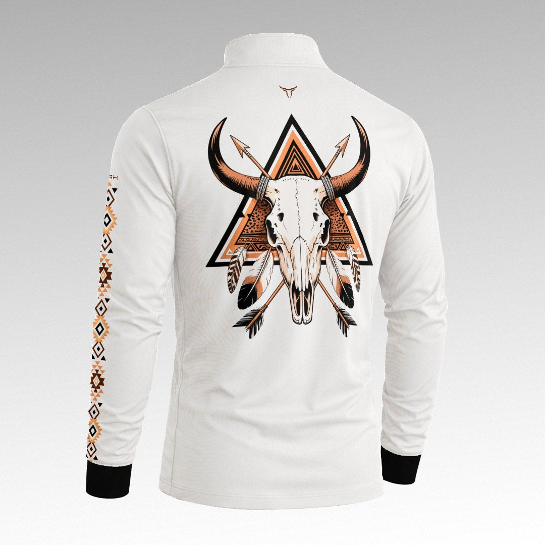 Camisa Branca Longhorn Apache com UV50