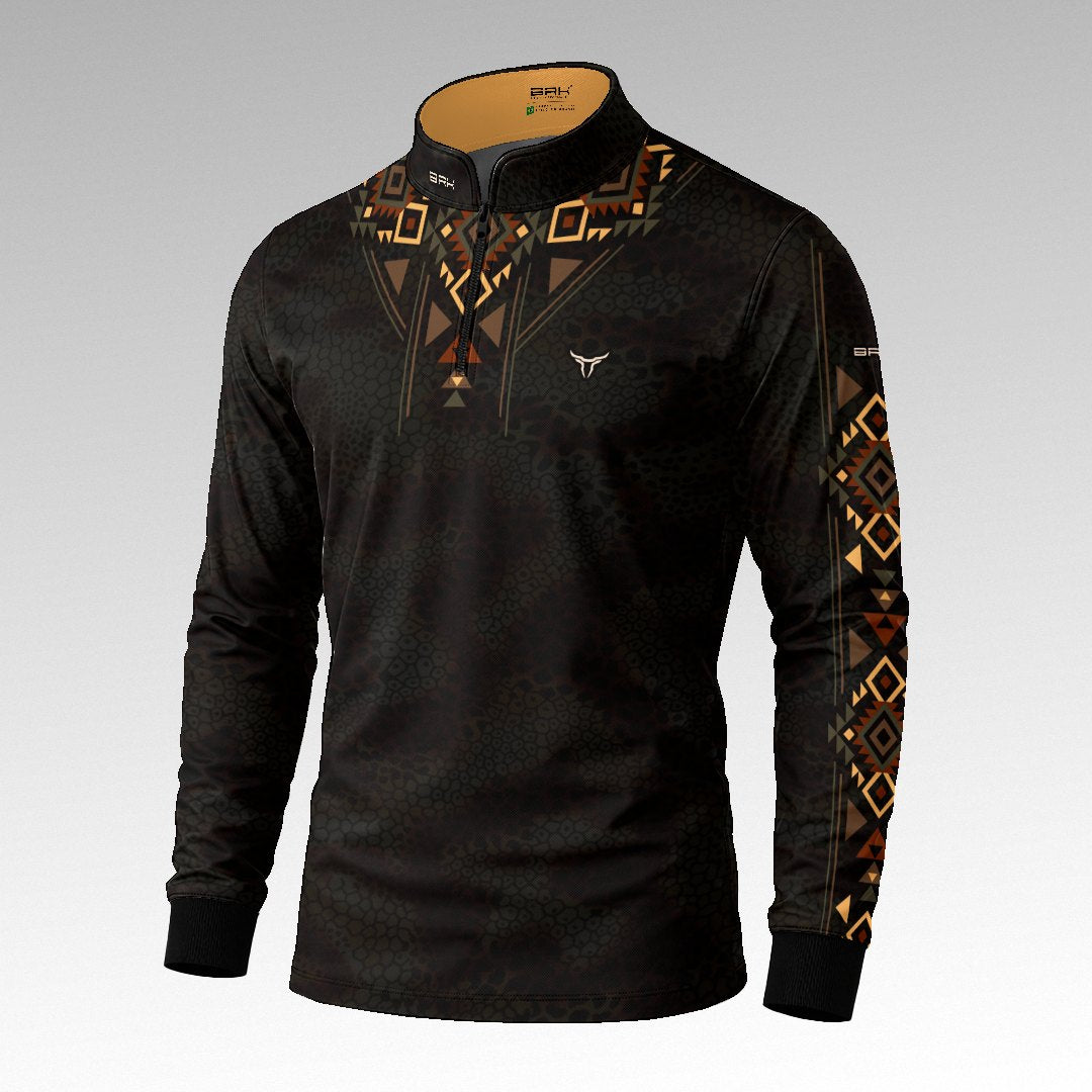 Camisa Apache Preta Longhorn com UV50