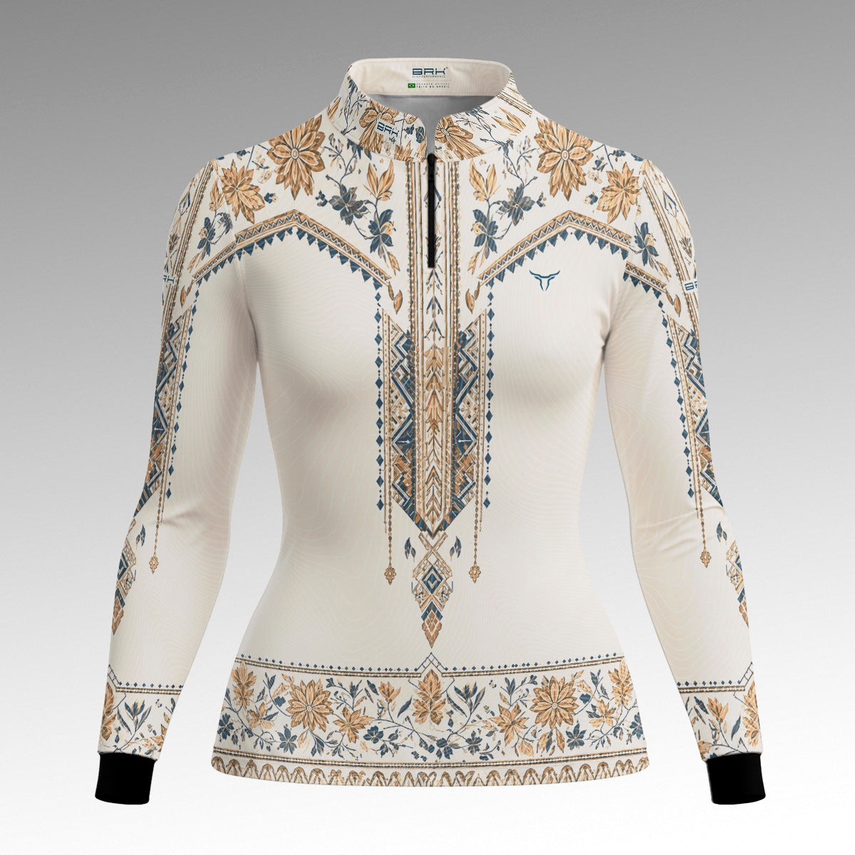 Camisa Feminina Floral Apache com UV50 - Brk Agro