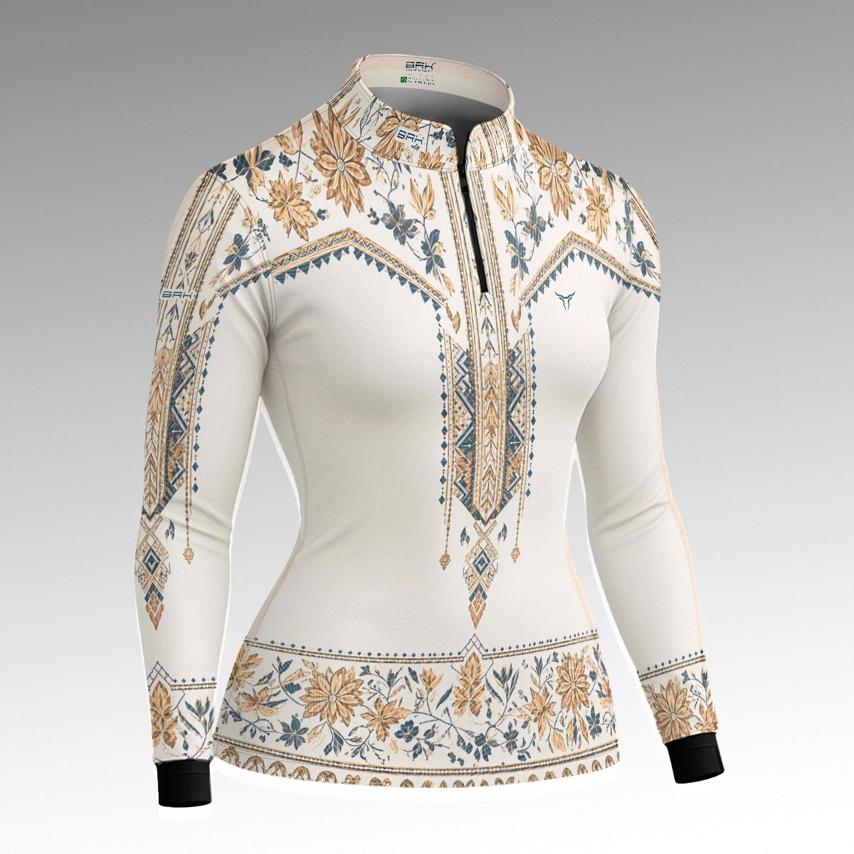Camisa Feminina Floral Apache com UV50 - Brk Agro