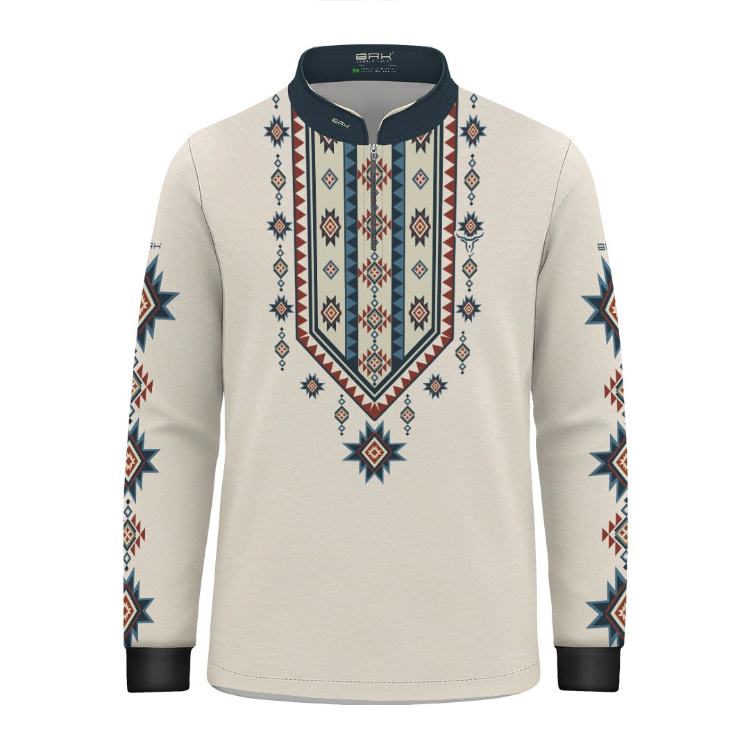 Camisa Infantil Longhorn Apache Branca com UV50 - Brk Agro