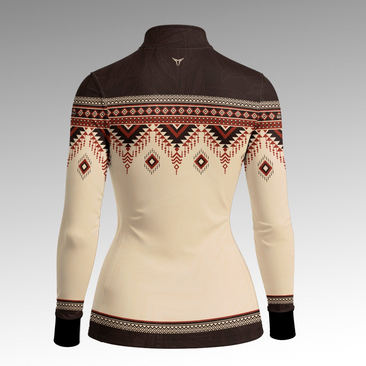 Camisa Feminina Marrom e Creme Apache com UV50 - Brk Agro