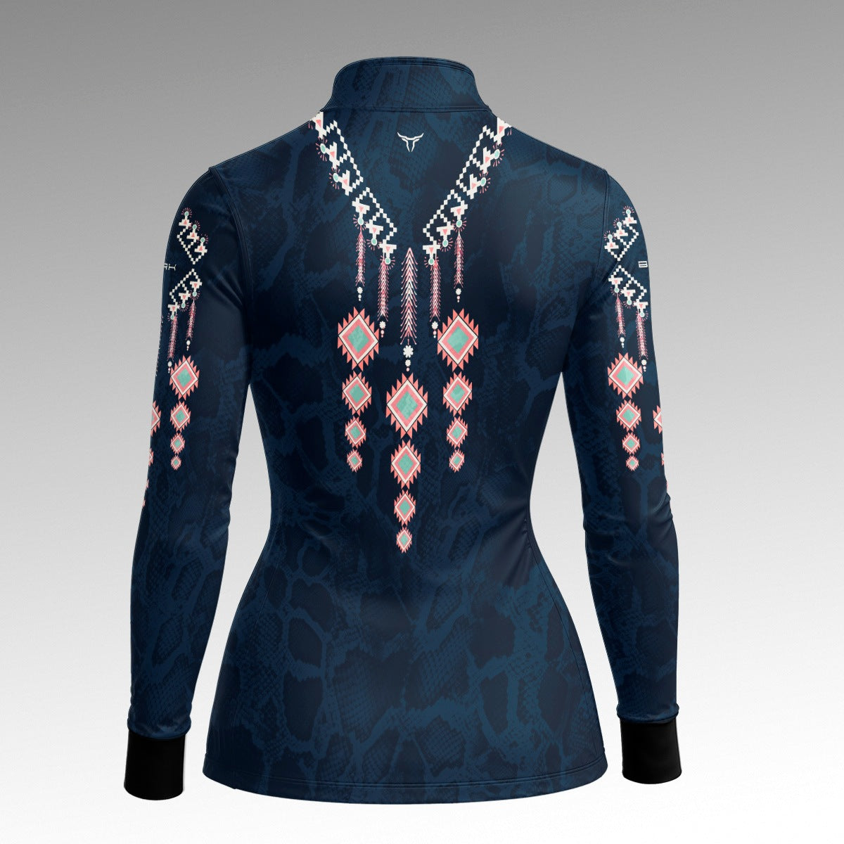 Camisa Feminina Azul Escuro Colar Apache com UV50