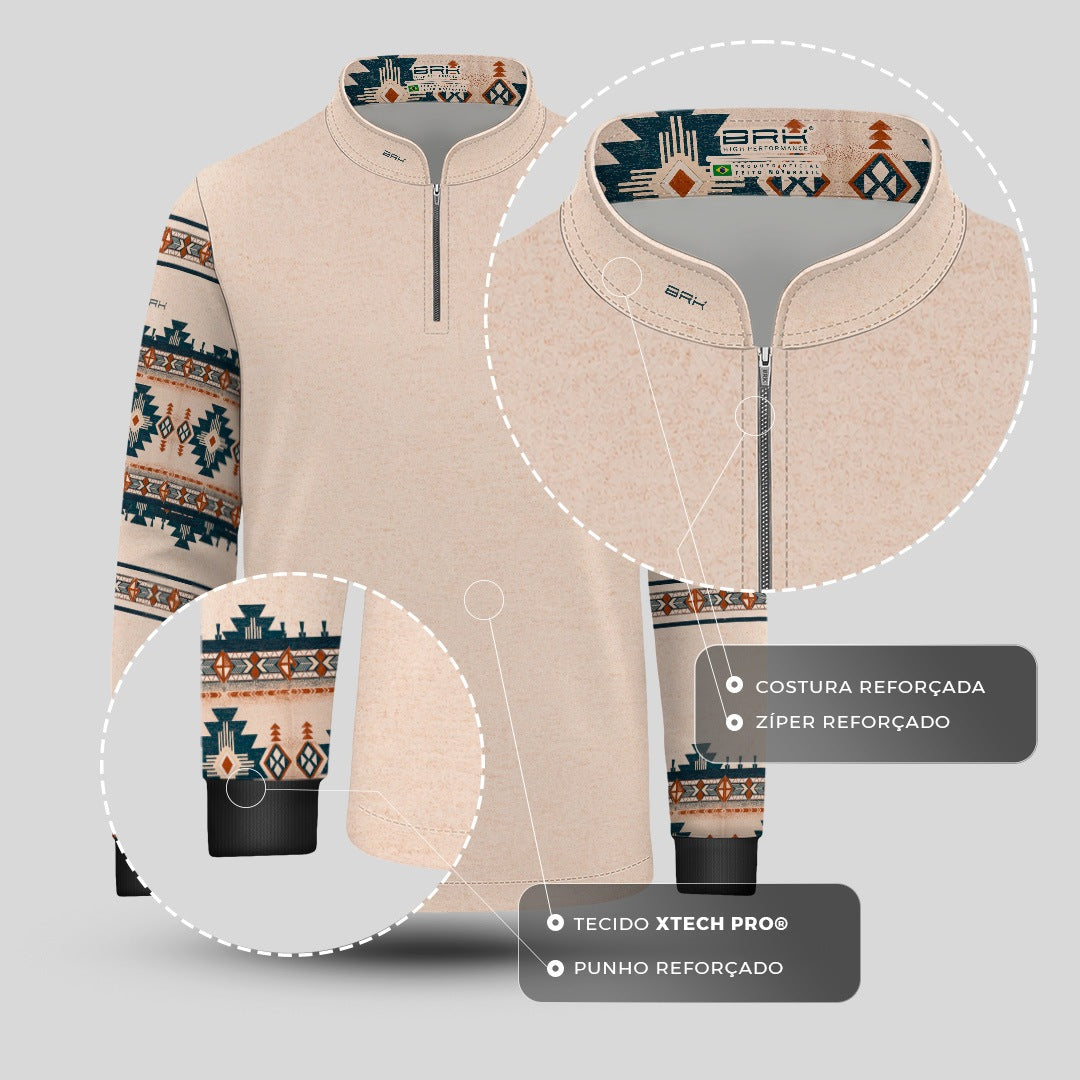 Camisa Brk Infantil Mangas Apache com UV50 - Brk Agro