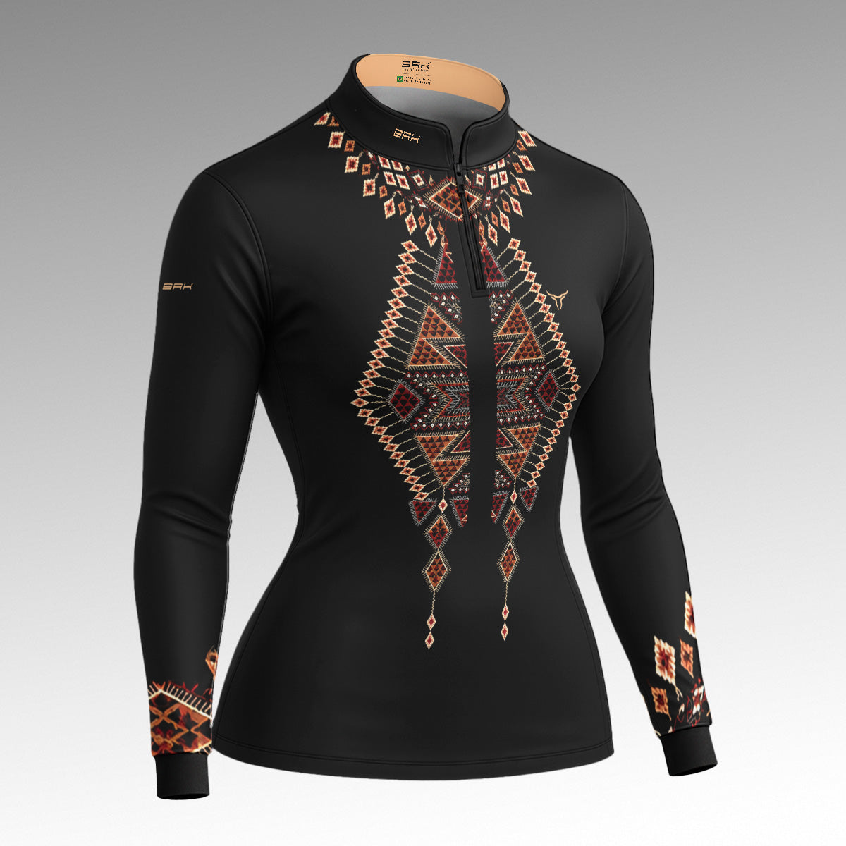 Camisa Brk Agro Feminina Apache Preto com UV50+