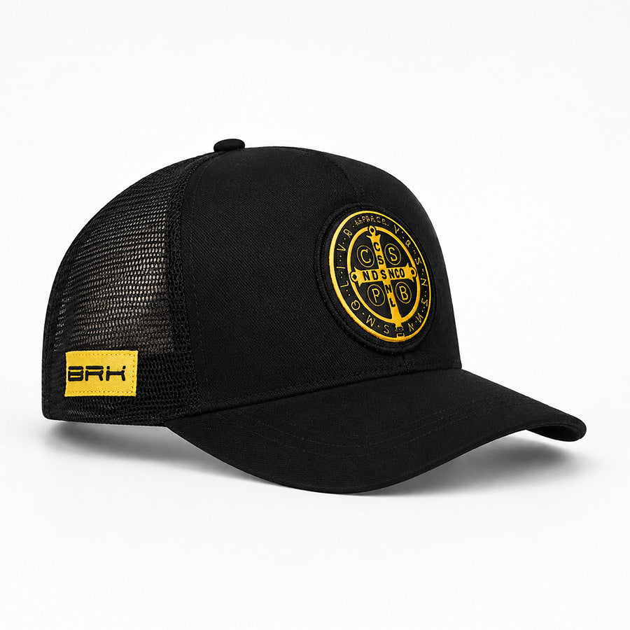 Boné São Bento Preto e Amarelo - Brk Agro