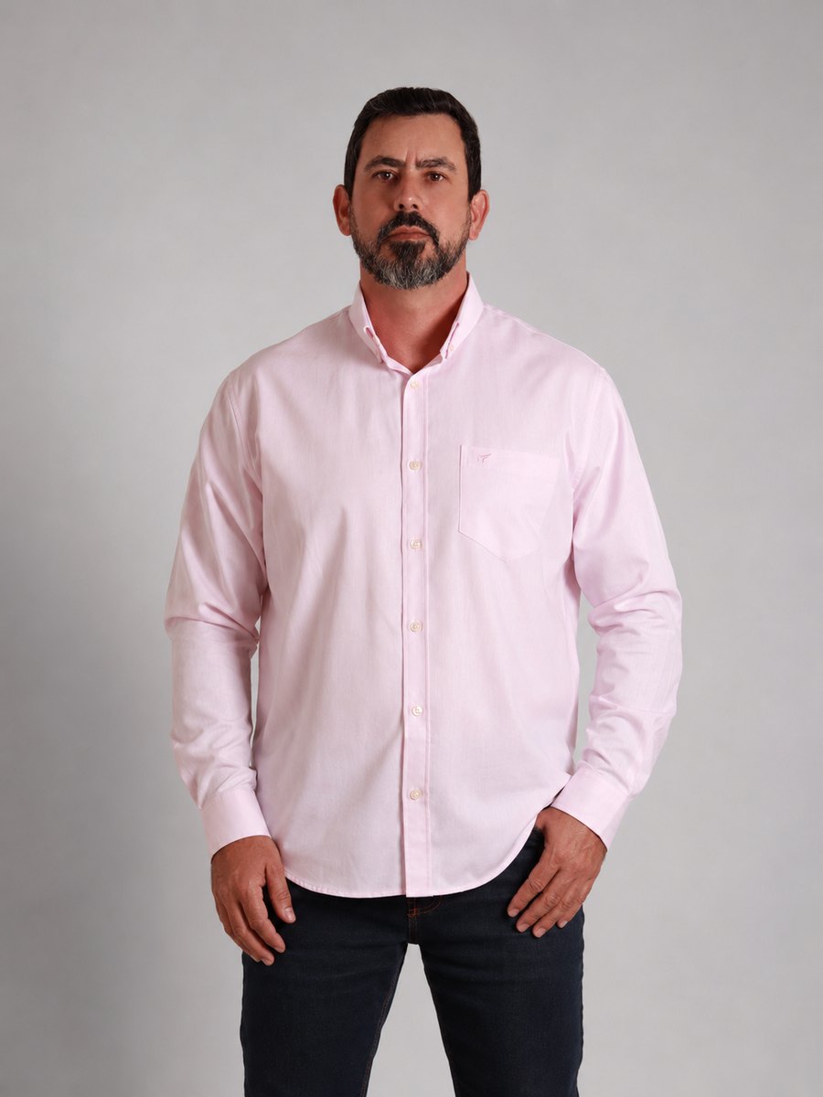 Camisa  BRK M/L Classic Rosa Bebe