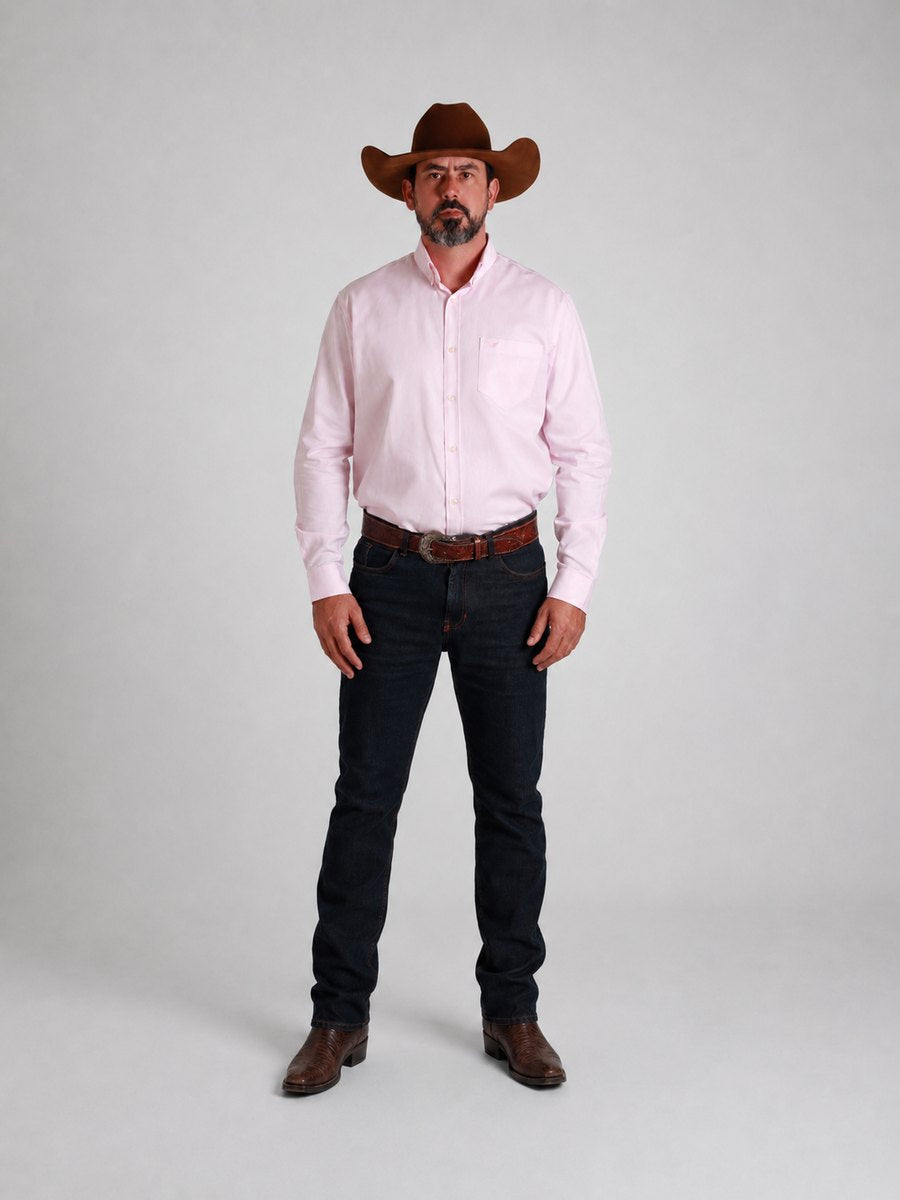 Camisa  BRK M/L Classic Rosa Bebe