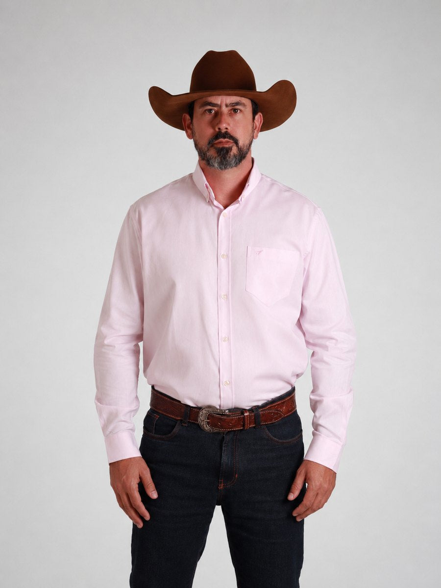 Camisa  BRK M/L Classic Rosa Bebe