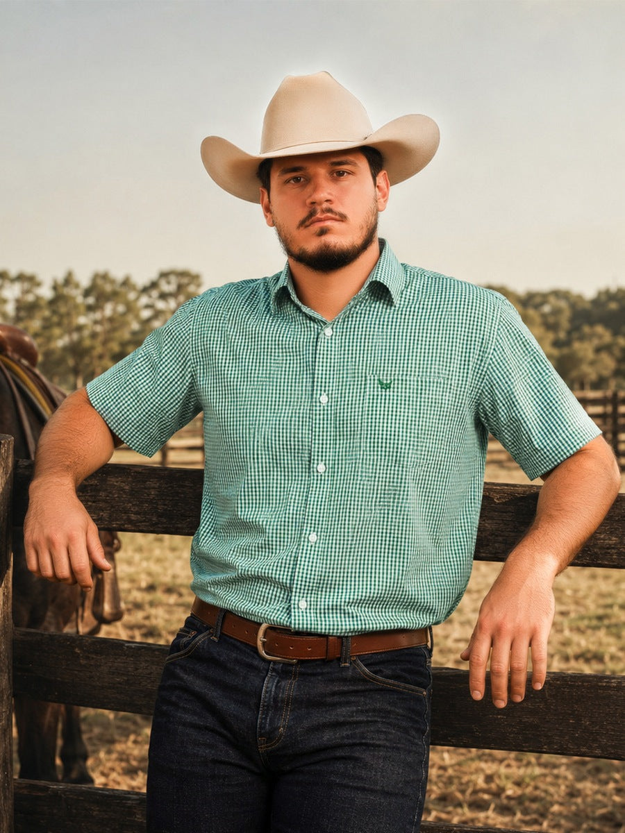 Camisa Brk M/C Western Verde Claro