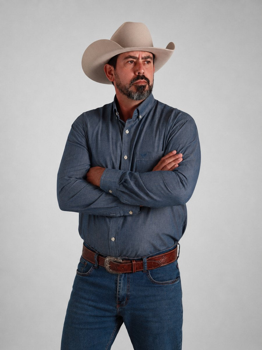 Camisa  BRK M/L Classic Jeans Claro