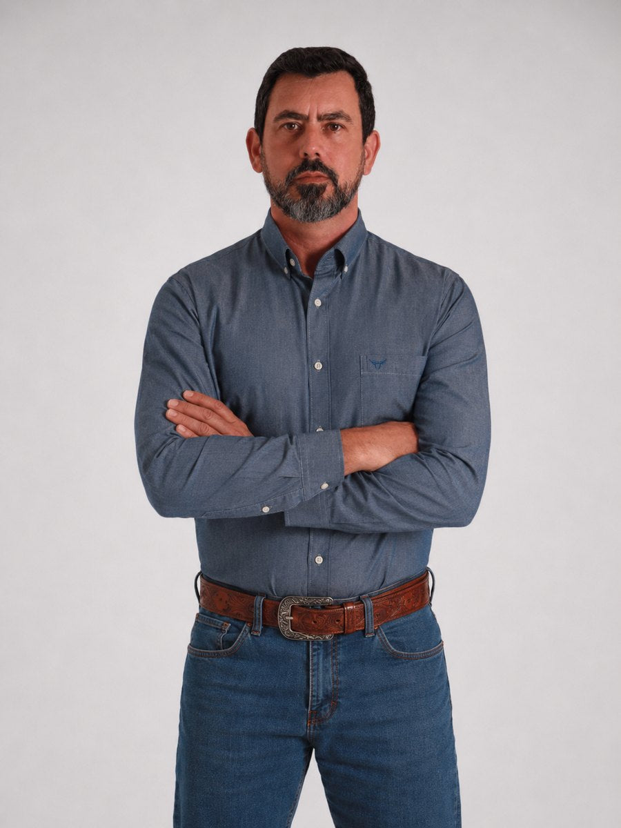 Camisa  BRK M/L Classic Jeans Claro